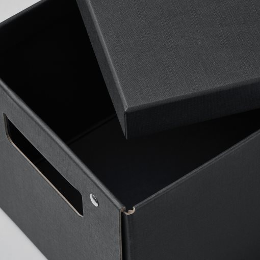 FJÄDERHARV, storage box with lid, 18x25x16 cm, 605.968.94