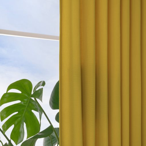 GINSTMOTT, curtains with heading tape/1 pair, 145x300 cm, 605.971.86