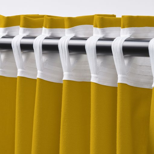 GINSTMOTT, curtains with heading tape/1 pair, 145x300 cm, 605.971.86
