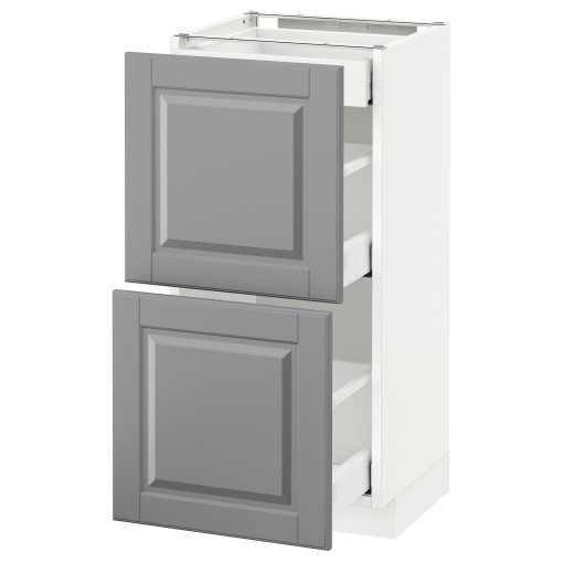 METOD/MAXIMERA, base cabinet with 2 fronts/3 drawers, 691.133.68