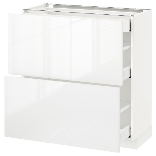METOD/MAXIMERA, base cabinet with 2 fronts/3 drawers, 691.135.61