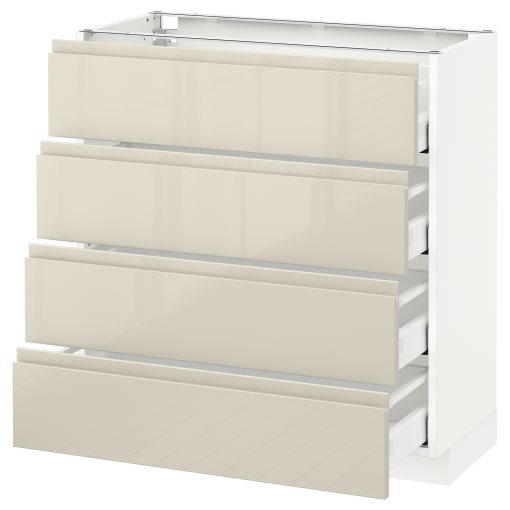 METOD/MAXIMERA, base cabinet 4 fronts/4 drawers, 691.681.86