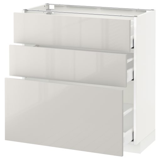 METOD/MAXIMERA, base cabinet with 3 drawers, 691.686.62