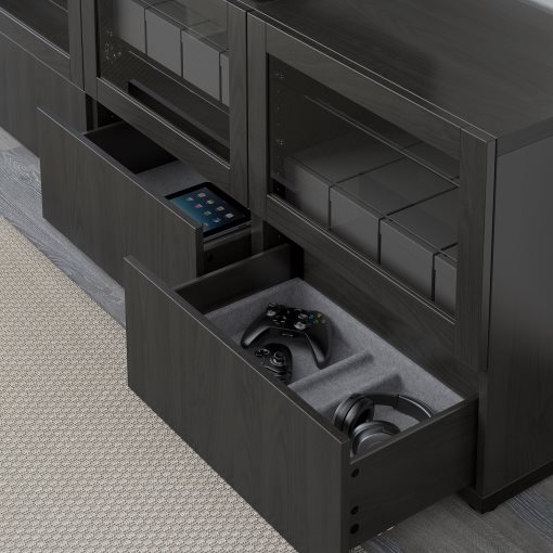 BESTÅ, TV bench with doors and drawers, 180x40x64 cm, 691.942.94