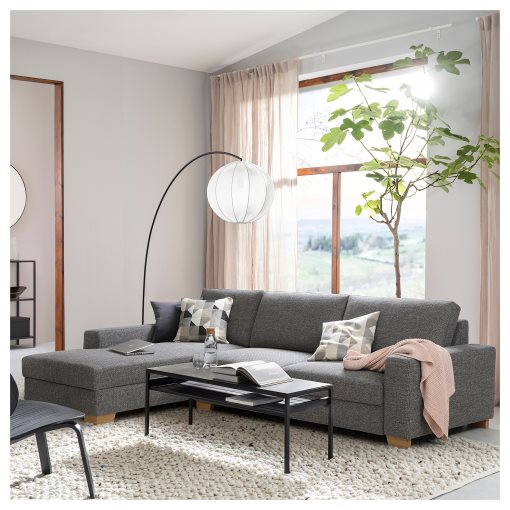 SÖRVALLEN, 4-seat sofa with chaise longue/left, 693.147.91