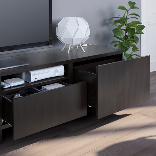 BESTÅ, TV storage combination/doors/drawers push open, 240x42x230 cm, 694.119.47