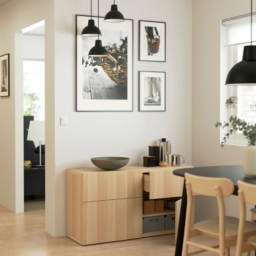 BESTÅ, σύνθεση αποθήκευσης με πόρτες/συρτάρια ανοίγματος με πίεση, 120x42x65 cm, 694.126.40