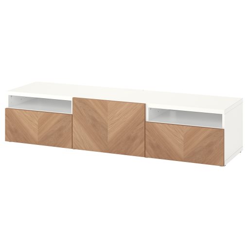 BESTÅ, TV bench with door/drawers push open, 180x42x39 cm, 694.324.69