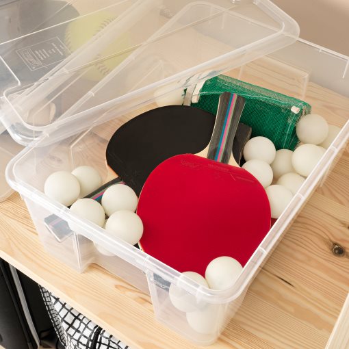 SAMLA, κουτί με καπάκι, 39x28x14 cm/11 l, 694.408.36