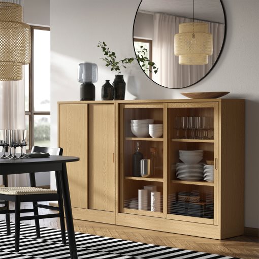 TONSTAD, storage combination with sliding doors, 202x120 cm, 695.150.68