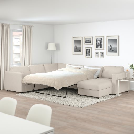 VIMLE, corner sofa-bed, 5-seat with chaise longue, 695.452.25