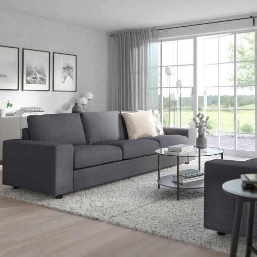 VIMLE, corner sofa-bed with wide armrests, 5-seat with chaise longue, 695.452.49