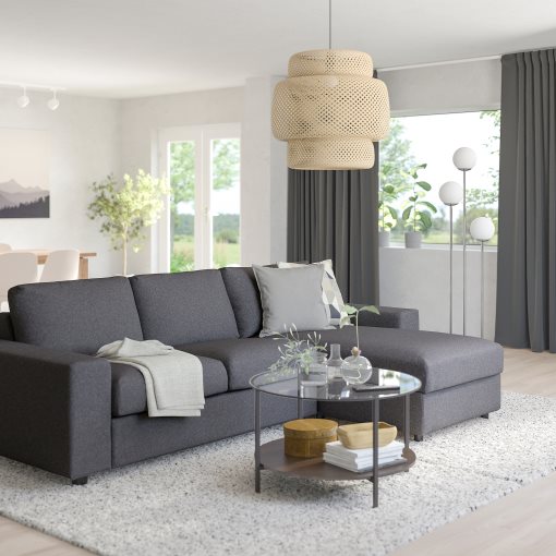 VIMLE, 3-seat sofa-bed with wide armrests and chaise longue, 695.452.87