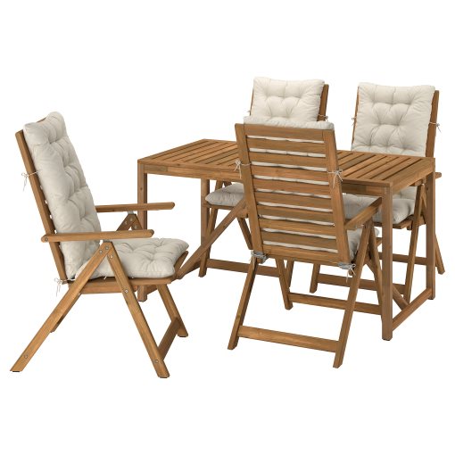 NÄMMARÖ, table with 4 reclining chairs/outdoor, 140x75 cm, 695.752.60