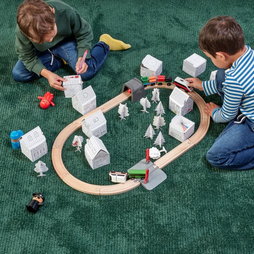 MÅLA, 10-pc cardboard town template set, 704.953.47