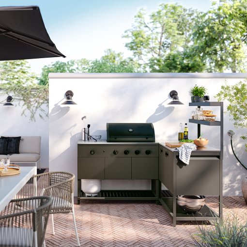 BATSKAR, add-on unit with shelves/outdoor, 120x70 cm, 705.533.99