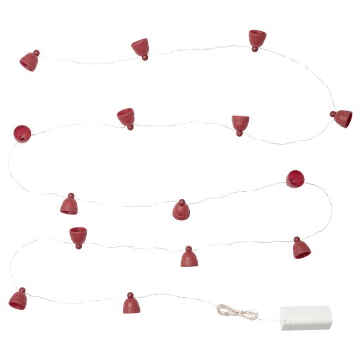 STRÅLA, lighting chain with built-in LED light source/15 lights/hat/battery-operated, 705.627.04