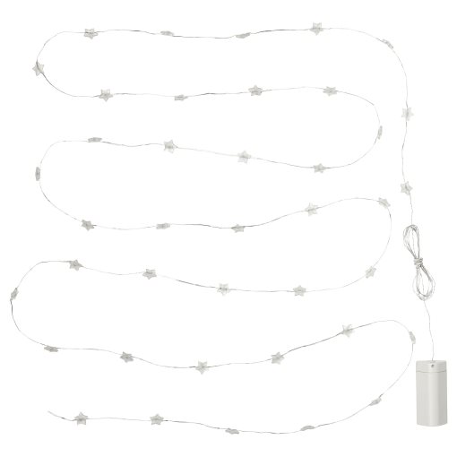 FRÖJDA, γιρλάντα με ενσωματωμένο φωτισμό LED/40 λαμπτήρες/λειτουργία με μπαταρία/μίνι/αστέρι, 705.821.51