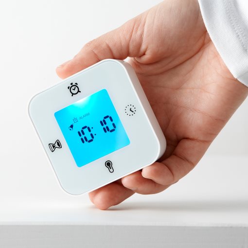 KLOCKIS, clock/thermometer/alarm/timer, 7x7 cm, 705.904.53