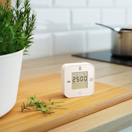 KLOCKIS, clock/thermometer/alarm/timer, 7x7 cm, 705.904.53