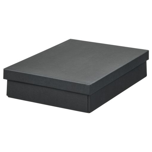 FJÄDERHARV, storage box with lid, 25x35x8 cm, 705.968.98
