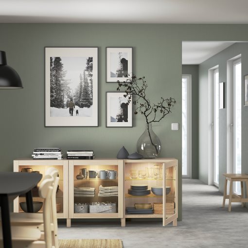 BESTÅ, σύνθεση αποθήκευσης με πόρτες, 180x42x74 cm, 791.399.28