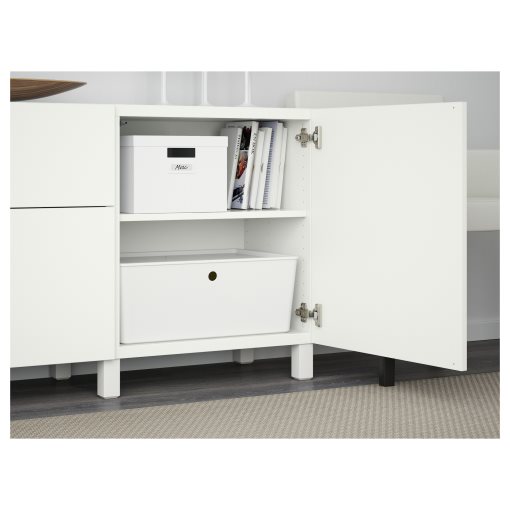BESTÅ, storage combination with drawers soft-closing, 180x42x74 cm, 791.956.36