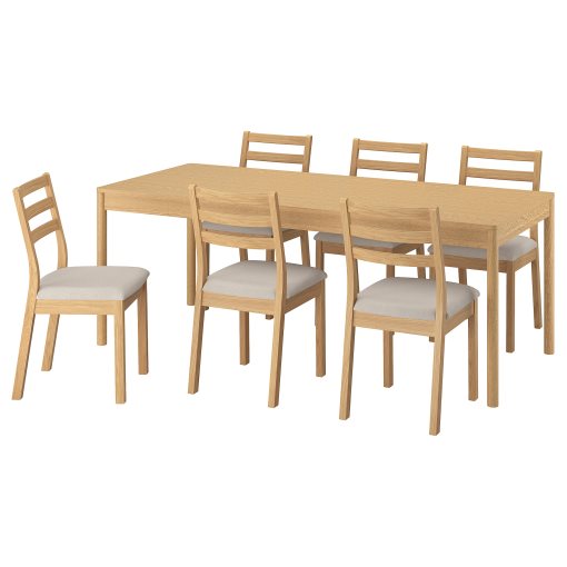 TONSTAD/TONSTAD, table and 6 chairs, 200x85 cm, 795.967.47