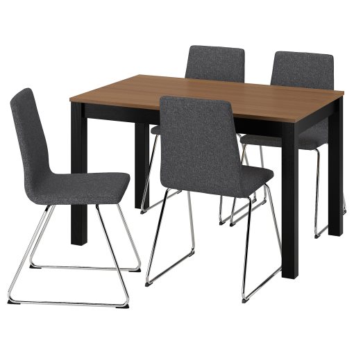ÅLHULT/LILLÅNÄS, table and 4 chairs, 120x80 cm, 796.100.79