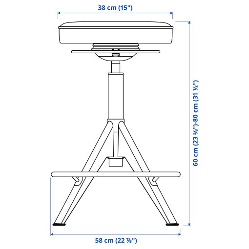 TROLLBERGET, active sit/stand support, 803.793.47