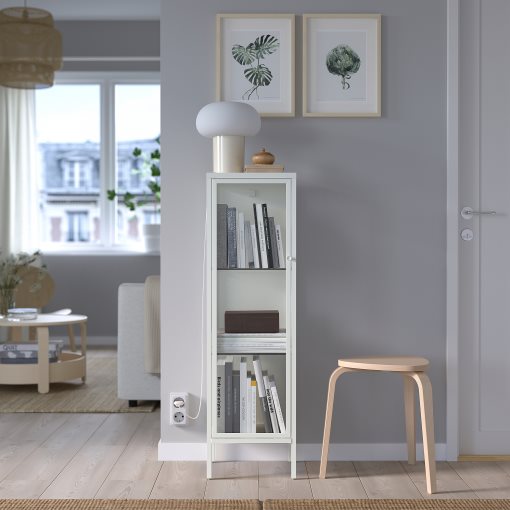 BAGGEBO, cabinet with glass doors, 34x30x116 cm, 805.029.98