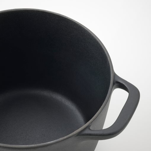 VARDAGEN, κατσαρόλα με καπάκι/μαντέμι εμαγιέ ματ, 5 l, 805.606.67