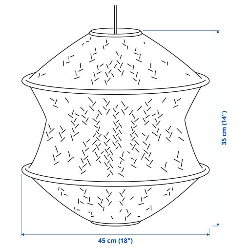 BLÅSTÅNG, pendant lamp shade, 45 cm, 805.807.31