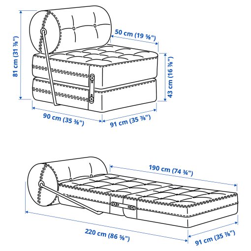 VÅRKUMLA, chair-bed, 805.877.04