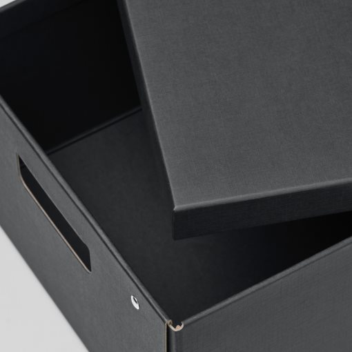FJÄDERHARV, storage box with lid, 25x35x16 cm, 805.968.88