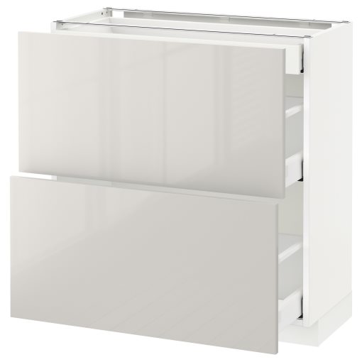 METOD/MAXIMERA, base cabinet with 2 fronts/3 drawers, 891.686.56