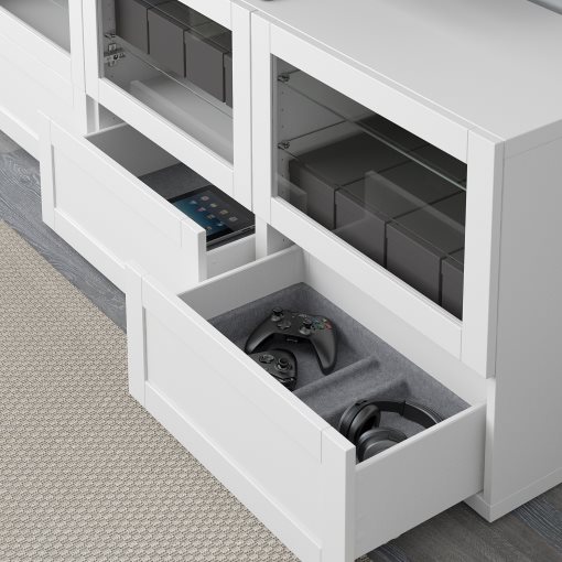 BESTÅ, TV bench with doors and drawers, 180x40x64 cm, 891.942.88