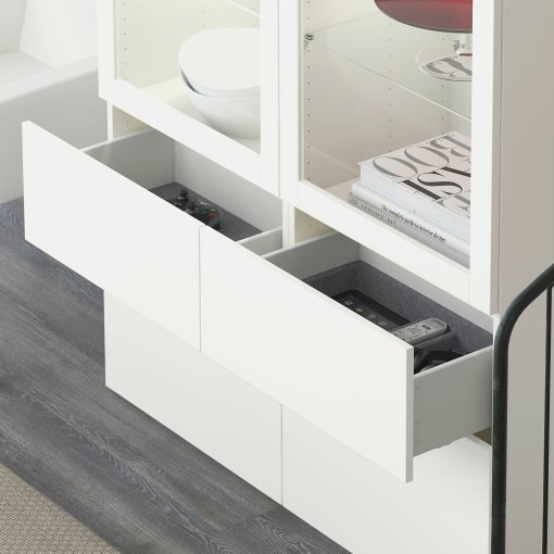 BESTÅ, storage combination with glass doors, 120x40x192 cm, 891.960.13