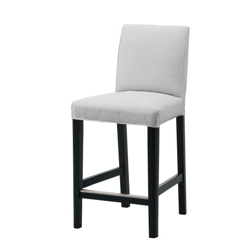 BERGMUND, σκαμπό μπαρ με πλάτη, 62 cm, 893.881.73