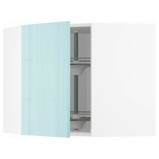 METOD, corner wall cabinet with carousel, 894.145.39