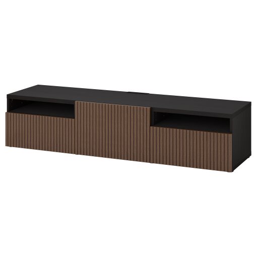 BESTÅ, TV bench with door/drawers push open, 180x42x39 cm, 894.203.09