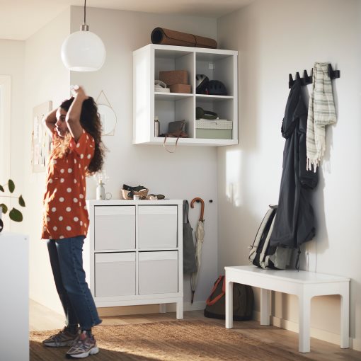 KALLAX, shelving unit with underframe, 77x94 cm, 894.426.41