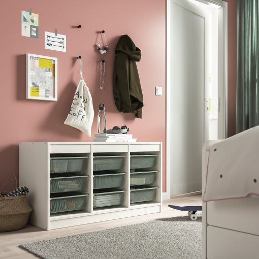 TROFAST, storage combination with boxes, 99x44x56 cm, 894.803.22