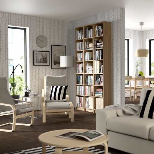 BILLY, bookcase combination with height extension units, 120x28x237 cm, 894.833.92
