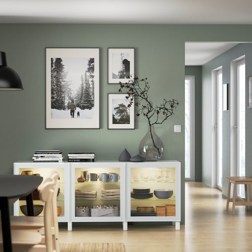 BESTÅ, storage combination with doors, 180x42x74 cm, 894.888.13
