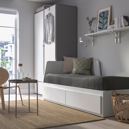 FLEKKE, κρεβάτι επισκέπτη day bed 2 συρτάρια/2 στρώματα, 80x200 cm, 895.214.50