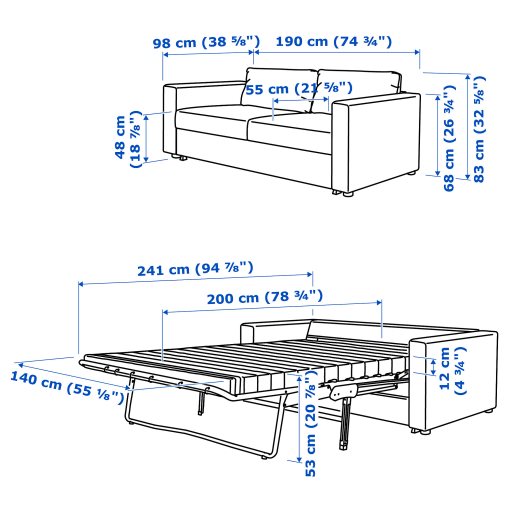 VIMLE, 2-seat sofa-bed, 895.452.29