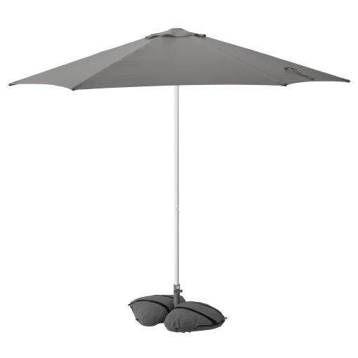 HÖGÖN/IGGÖN, parasol with base, 270 cm, 895.762.06