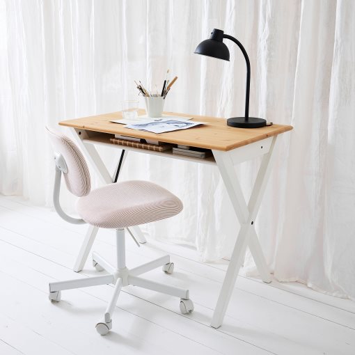 BOLLPOJKE/BLECK, desk and chair, 896.221.33