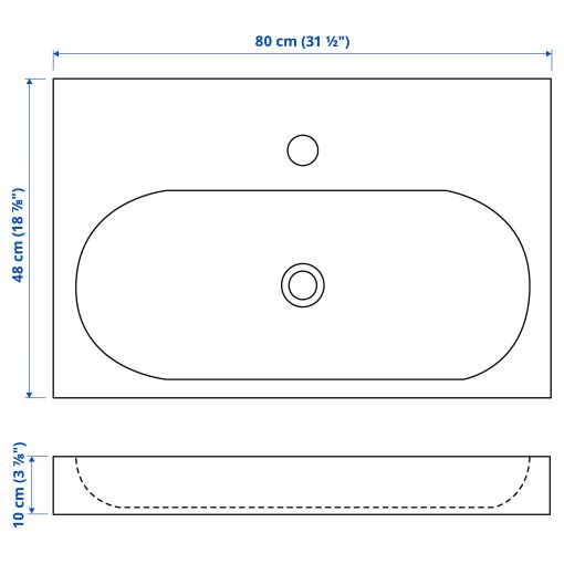 BRÅVIKEN, single wash-basin, 901.807.99